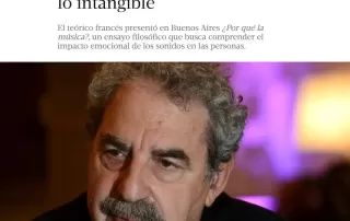 Entrevista Francis Wolff Revista Ñ Clarin