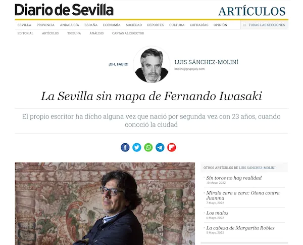 Entrevista Fernando Iwasaki Diario de Sevilla