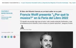 Francis Wolff en Argentina Feria del libro