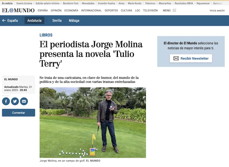 Jorge Molina en un campo de golf. EL MUNDO
